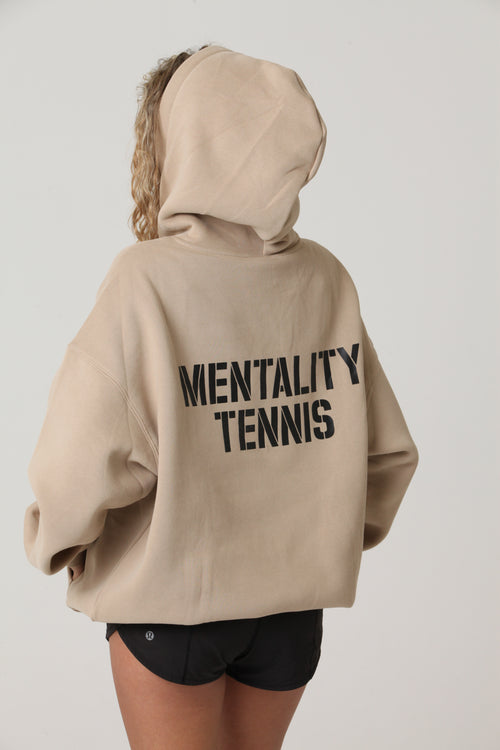 Mentality Tennis Hoodie Beige